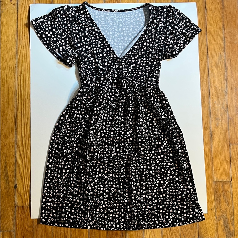 Aeropostale Black and White Floral Mini Dress